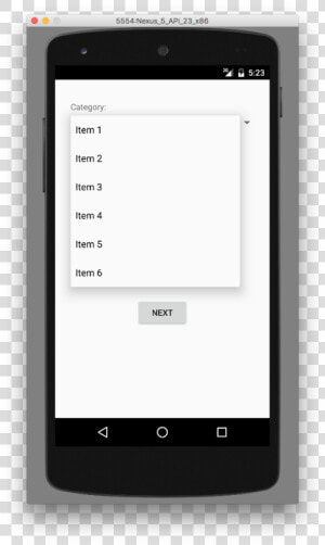 Android Spinner Drop Down List   Menu In Android  HD Png Download