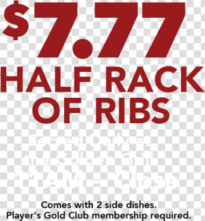 77 Half Rack Of Ribs Served Daily At The Golden Grill   Colorfulness  HD Png Download