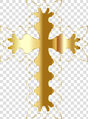 Geometric Braces Cross Gold 2 No Bg   Motif  HD Png Download