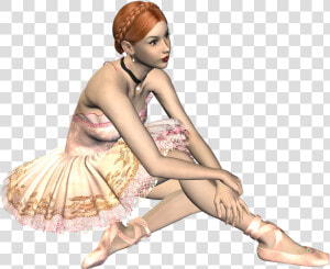 Sitting Ballerina Png  Transparent Png