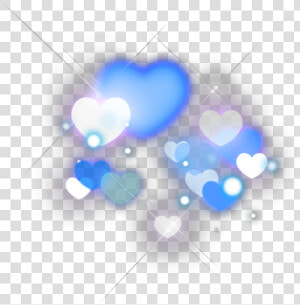 Ftestickers Overlay Hearts Light Sparkle Blue   Blue Heart Sparkle  HD Png Download