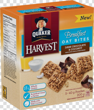 Quaker® Harvest Dark Chocolate  amp  Coconut Oat Bites   Quaker Harvest Oat Bites  HD Png Download