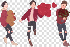 Valentines Day Themed Mini Versions Of Vernon  Jeonghan   Cartoon  HD Png Download