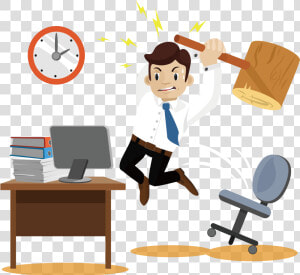 Humans Clipart Office Person   Business Man Angry Free  HD Png Download