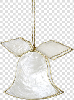 Capiz Christmas Bell Ornament   Silver  HD Png Download