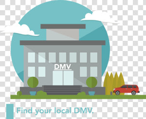 A Graphic Of A Dmv Building   Illustration  HD Png Download