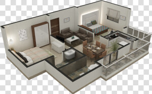 3d Floor Plan Design Services   Simple Home Design Isometric View  HD Png Download