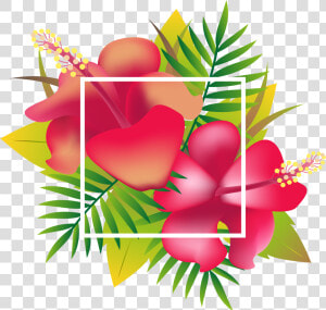 Header Floral Design Red   Tropical Flower Design Png  Transparent Png