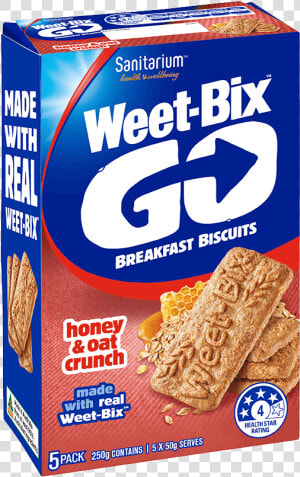 Sanitarium Weet Bix Go Honey And Oats 250g  HD Png Download