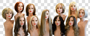 Crown Heads With Different Styled Hair Units   Mannequin  HD Png Download