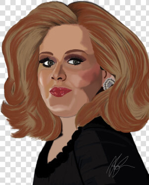 Sing Drawing Adele Image Download   Adele Cartoon  HD Png Download