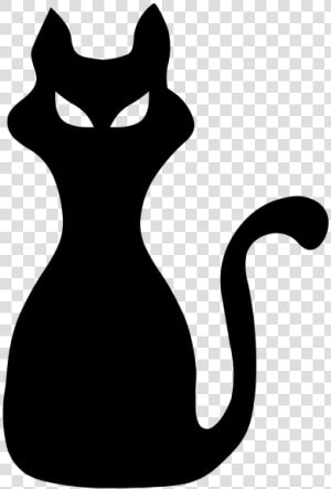 Black Cat  Cat  Halloween  Silhouette  Helloween  Witch   Modele Chat Noir Halloween  HD Png Download