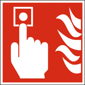 Fire Button Sign   Fire Alarm Safety Sign  HD Png Download