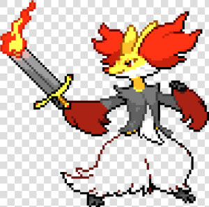 Pokemon Delphox Pixel Art  HD Png Download