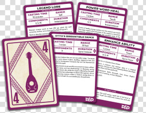 Dungeons And Dragons Spellbook Cards Bard  HD Png Download