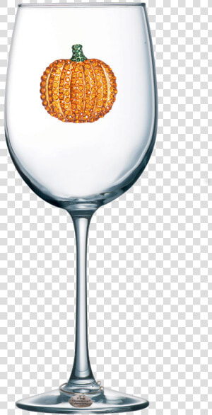 Pumpkin Jeweled Stemmed Wine Glass   Funny Mom Wine Glass  HD Png Download