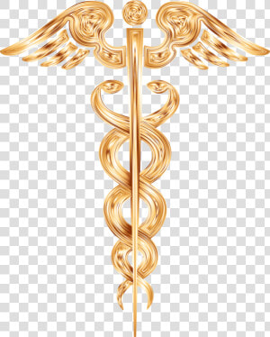 Brass symbol staff Of Hermes   Pharmacist Symbol In India  HD Png Download