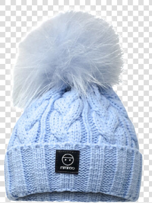 Merino Wool Single Pompom Braided Hat Base In Light   Beanie  HD Png Download