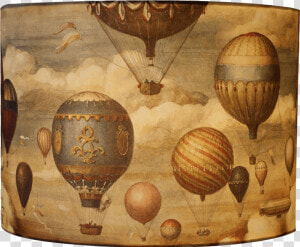 Lampshade With Hot Air Balloon Design   Hot Air Balloon Drum Lampshade  HD Png Download