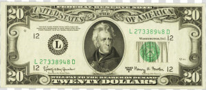  20 1950e Federal Reserve Note   20 Dollar Bill Transparent  HD Png Download