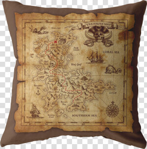 Treasure Map Pillow   Servilletas Mapa Tesoro  HD Png Download