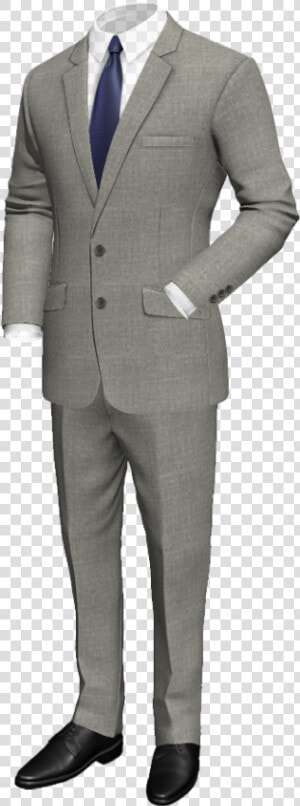 Grey Wool Suit   Suit With Six Buttons  HD Png Download