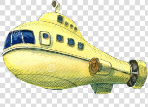  yellow Submarine   Yellow Submarine Watercolor  HD Png Download