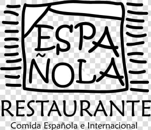 Espanola Restaurante Logo Black And White  HD Png Download