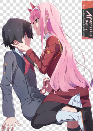 Darling In The Franxx Hiro And Zero Two  HD Png Download