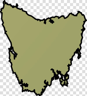 Leaf area artwork   Blank Map Of Tasmania  HD Png Download