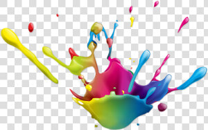 Spash Of Colour   3d Paint Splash Vector  HD Png Download