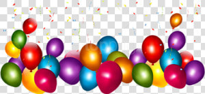 Free Png Download Transparent Colorful Balloons With   Confetti And Balloons Transparent  Png Download