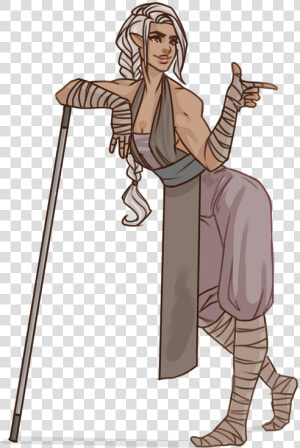 Female Wood Elf Monk  HD Png Download