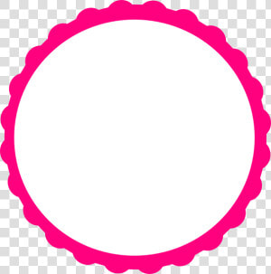 Pink Scallop Clip Art   Scalloped Circle Hot Pink Clipart  HD Png Download