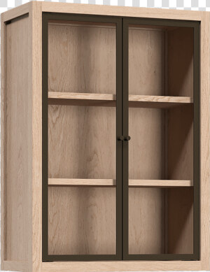 Coquo Radix White Oak Solid Wood Modular 2 Glass Doors  HD Png Download