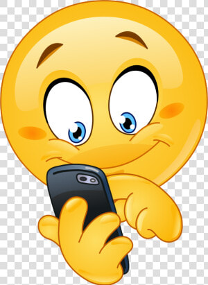 Cell Phone Emoji 209 Decal   Emoji On The Phone  HD Png Download