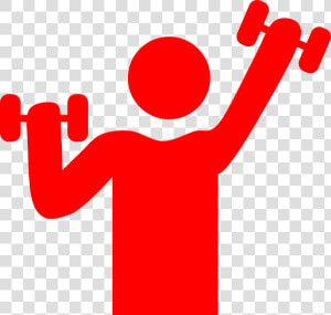 Red Gym Clip Art At Clker   Working Out Clip Art  HD Png Download