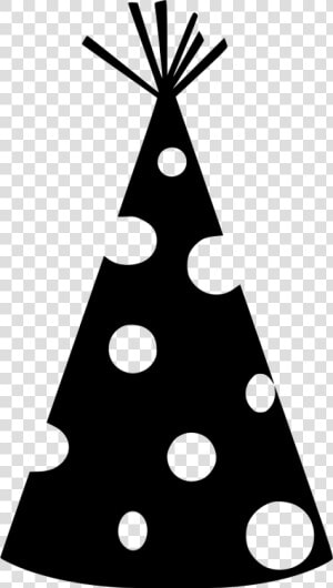 Party Hat Circle Dot   Party Hat Black Png  Transparent Png