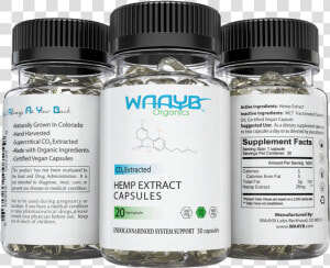 Waayb Organics Capsules 600mg 3sides   Waayb Llc  HD Png Download