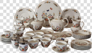 Transparent Tea Set Png   Aynsley China Cottage Garden Set  Png Download