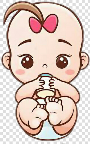 Clip Art Baby Beb Menina Gr   Infant Baby Cartoon  HD Png Download