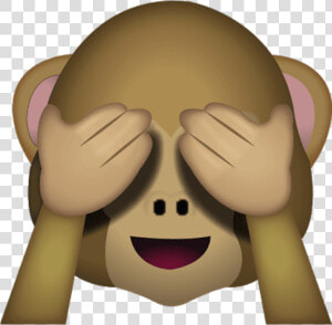 Monkey Emoji See No Evil  HD Png Download