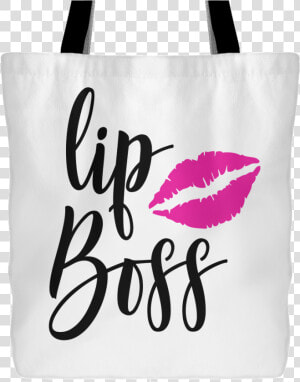 Lipboss Canvas Tote Shopping Bag   Lips Clip Art  HD Png Download