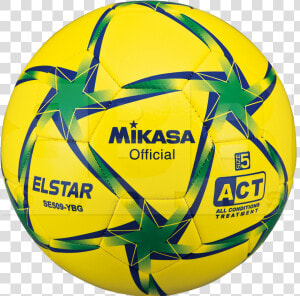 Mikasa Leather Soccer Ball Size 5 Yellow green   Mikasa Se509  HD Png Download