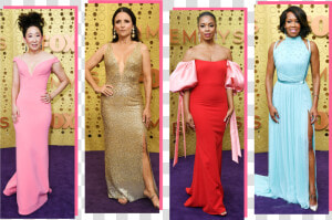 This Image May Contain Sandra Oh Susan Kelechi Watson   Emmys Best Dressed 2019  HD Png Download