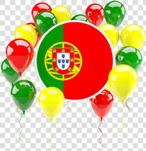 Round Flag With Balloons   Portugal Flag  HD Png Download