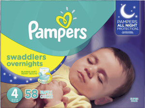 Pampers Swaddlers Overnight Size 4  HD Png Download