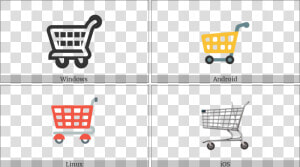 Shopping Trolley On Various Operating Systems   Shopping Cart  HD Png Download