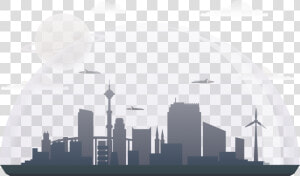 Futuristic City   Skyline  HD Png Download