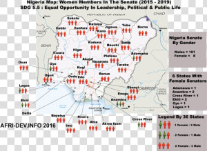 Nigeria Map Women In Senate  HD Png Download